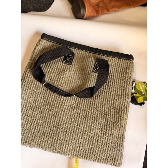 Eco-Friendly Interface Tote Bag W/ Black Straps & Textured Woven Design - Picture 7 of 7